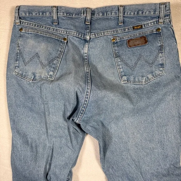 Wrangler Regular Fit‎ Light Wash Denim Jeans Mens 40 x 34 Casual Workwear - Picture 7 of 14